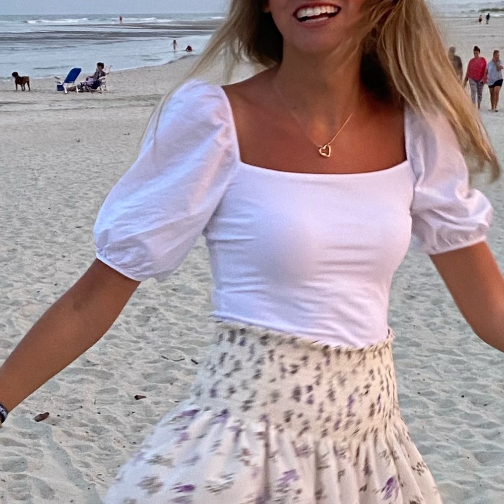 h&m puff sleeve top